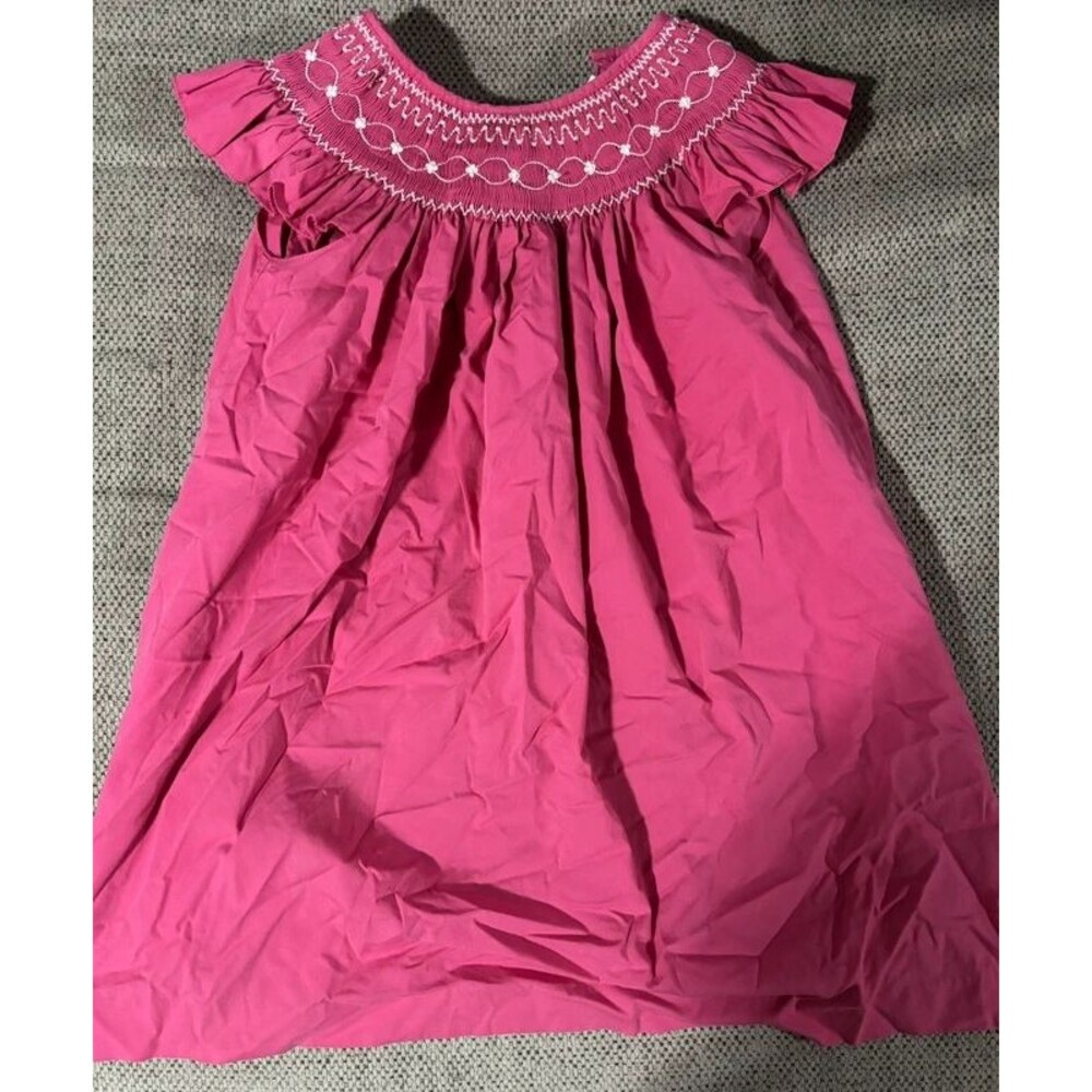 Mom & Me 3T Pink Smocked Bishop Dress Pearl Beaded Boutique